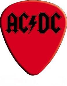 Red DC Logo - AC/DC (LOGO) GUITAR PICK RED – Shred Merch