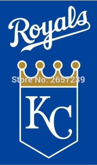 Royals Logo - Kansas City Royals Logo Vertical Flag 3x5FT banner150X90CM 100D ...