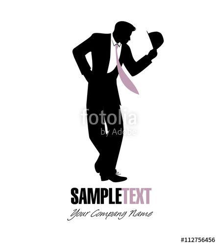 Dancing Man Company Logo - Elegant man silhouette dancing swing