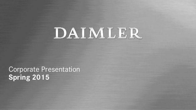Official Daimler AG Logo - Daimler AG: Corporate Presentation / Spring 2015