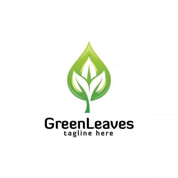Modern Leaf Logo - Modern green nature leaf logo Vector | Premium Download