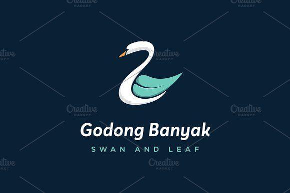 Modern Leaf Logo - modern swan leaf logo template Logo Templates Creative Market