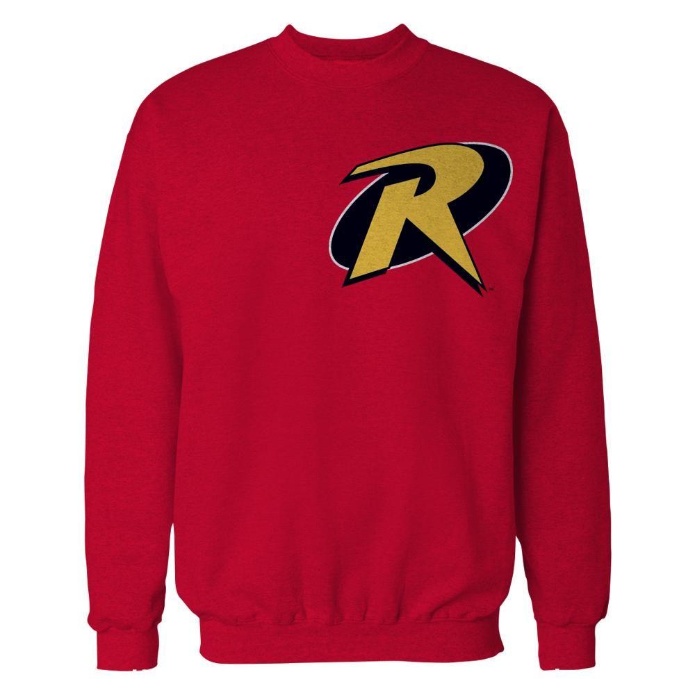 Red DC Logo - DC Comics Robin Logo Breast Official Sweatshirt (Red)
