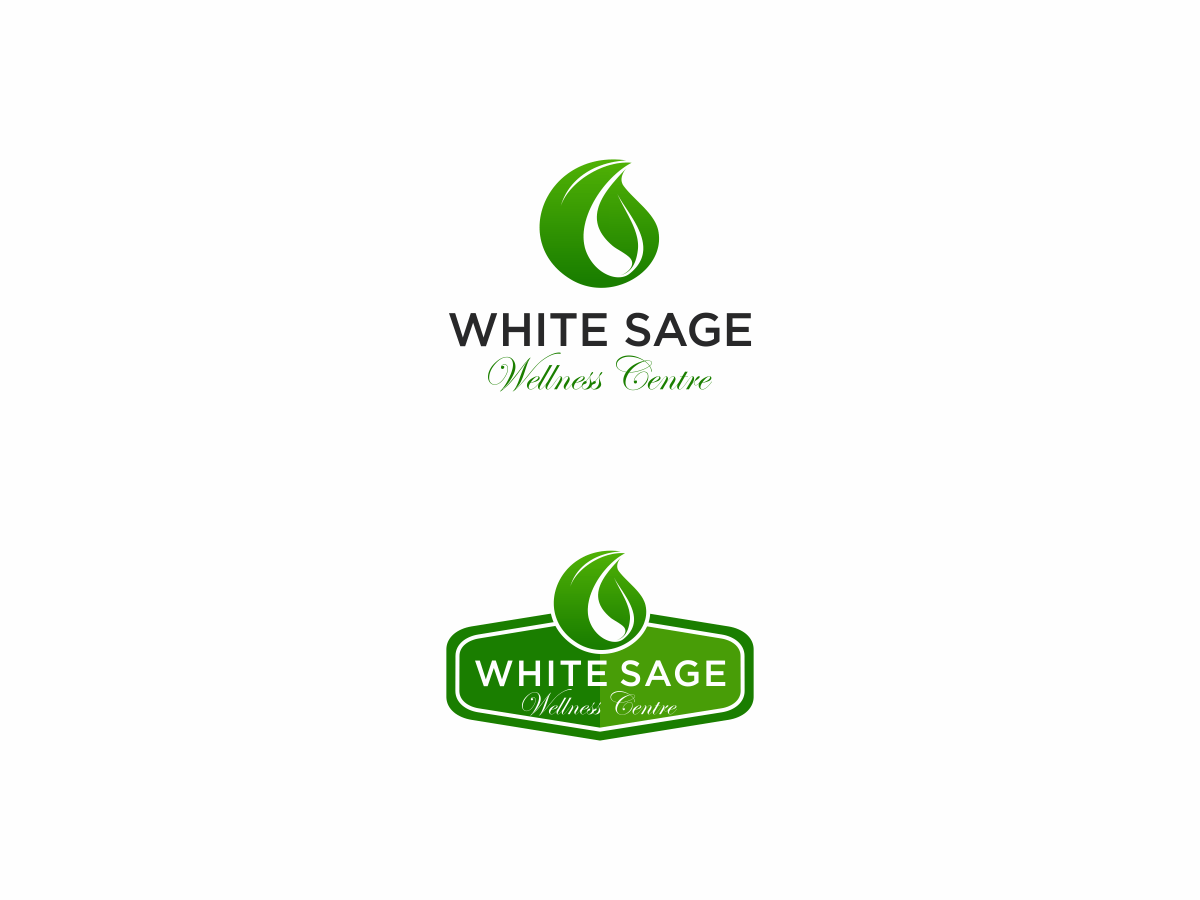 Modern Leaf Logo - Modern, Upmarket, Wellness Logo Design for White Sage Wellness