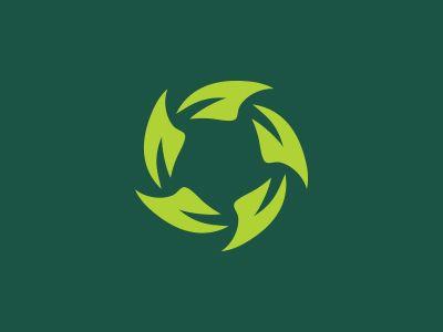 Modern Leaf Logo - Five Leaf Logo