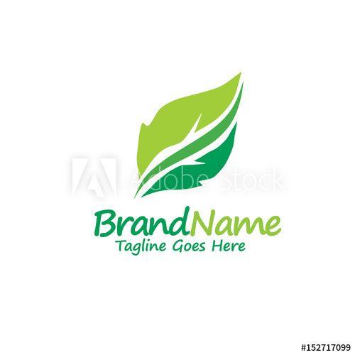 Modern Leaf Logo - green leaf ecology nature element vector, logo and abstract organic ...