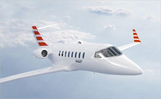 White and Red Airline Logo - Bombardier Learjet Airplane Aviation Flight Red White Stripes Logo