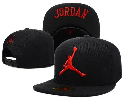 Jordan Z Logo - Czapka z daszkiem JORDAN - Czarna z czerwonym logo 7280619590 ...