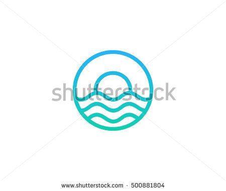 Wave Logo - Ocean Sun Wave Logo Design Template | Logo Variations/Thumbnails ...