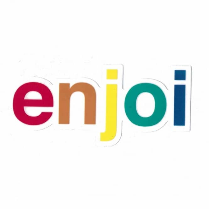 Enjoi Logo - Enjoi Skateboards Enjoi Spectrum Logo Skateboard Sticker