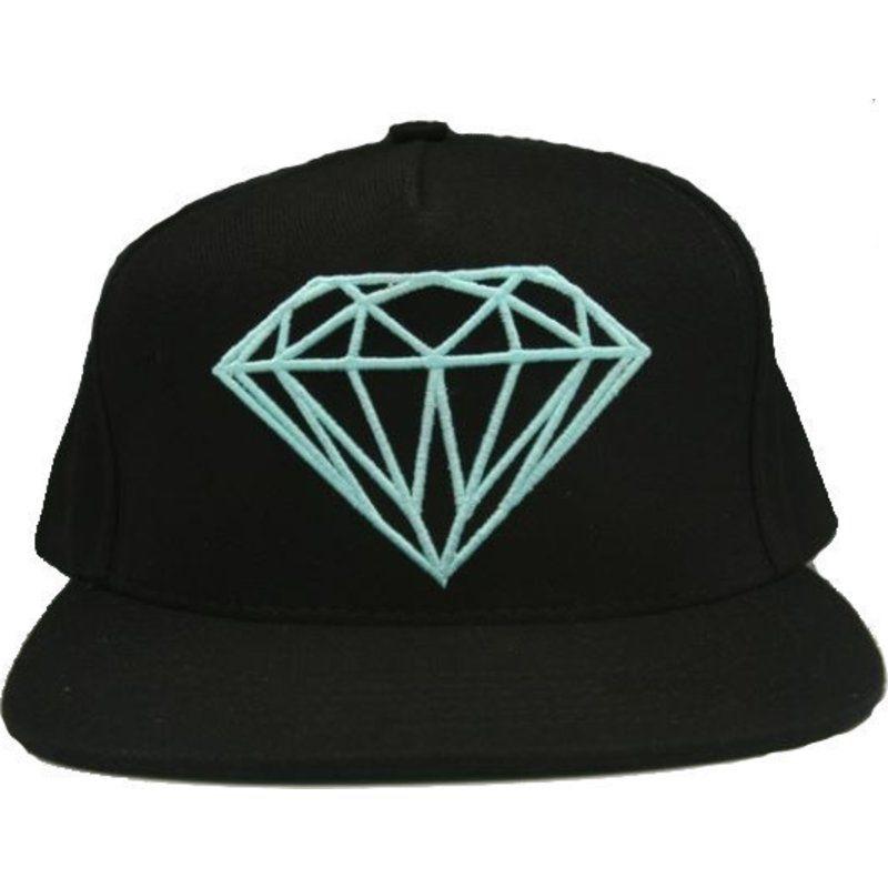 Large Diamond Logo - Diamond Flat Brim Large Diamond Logo SP17 Black Snapback Cap: Shop ...