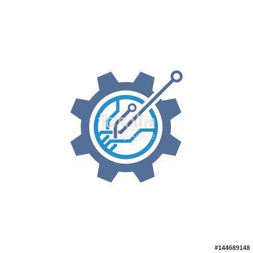 Element Electronics Logo - Circuit tech element. Electronics icon. Stock image and royalty