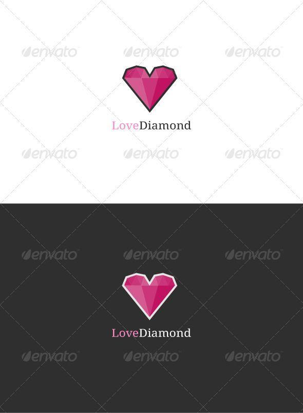 Large Diamond Logo - Love Diamond Logo #GraphicRiver Simple yet effective idea of a