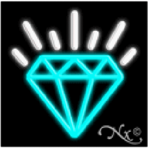 Large Diamond Logo - Diamond Neon Sign with Logo for sale: $209.99 | BudgetNeon.com