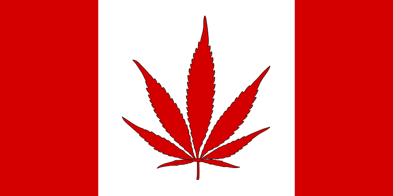 Red Maple Leaf Weed Logo - The Guardian Goofs with a Canadian Cannabis Flag Photo
