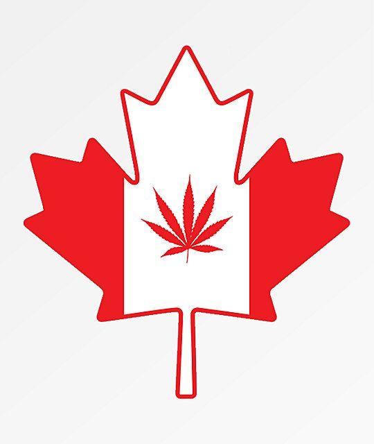 Red Maple Leaf Weed Logo - Stickie Bandits Weed Leaf Sticker | Zumiez.ca