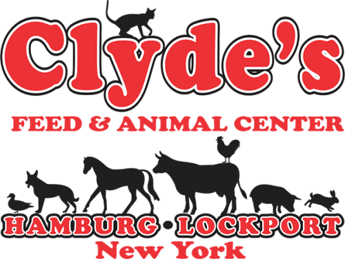 Dog a Red Web Logo - Shop Local or Shop Online at Clyde's Feed & Animal Center. Pet Food