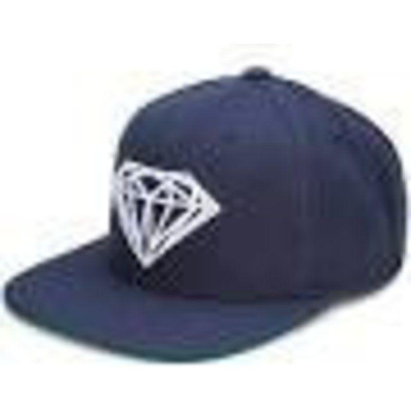Large Diamond Logo - Diamond Flat Brim Large Diamond Logo SP17 Navy Blue Snapback Cap ...
