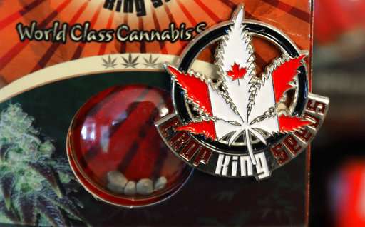Red Maple Leaf Weed Logo - More than 100 pot shops set to open as Canada legalizes weed