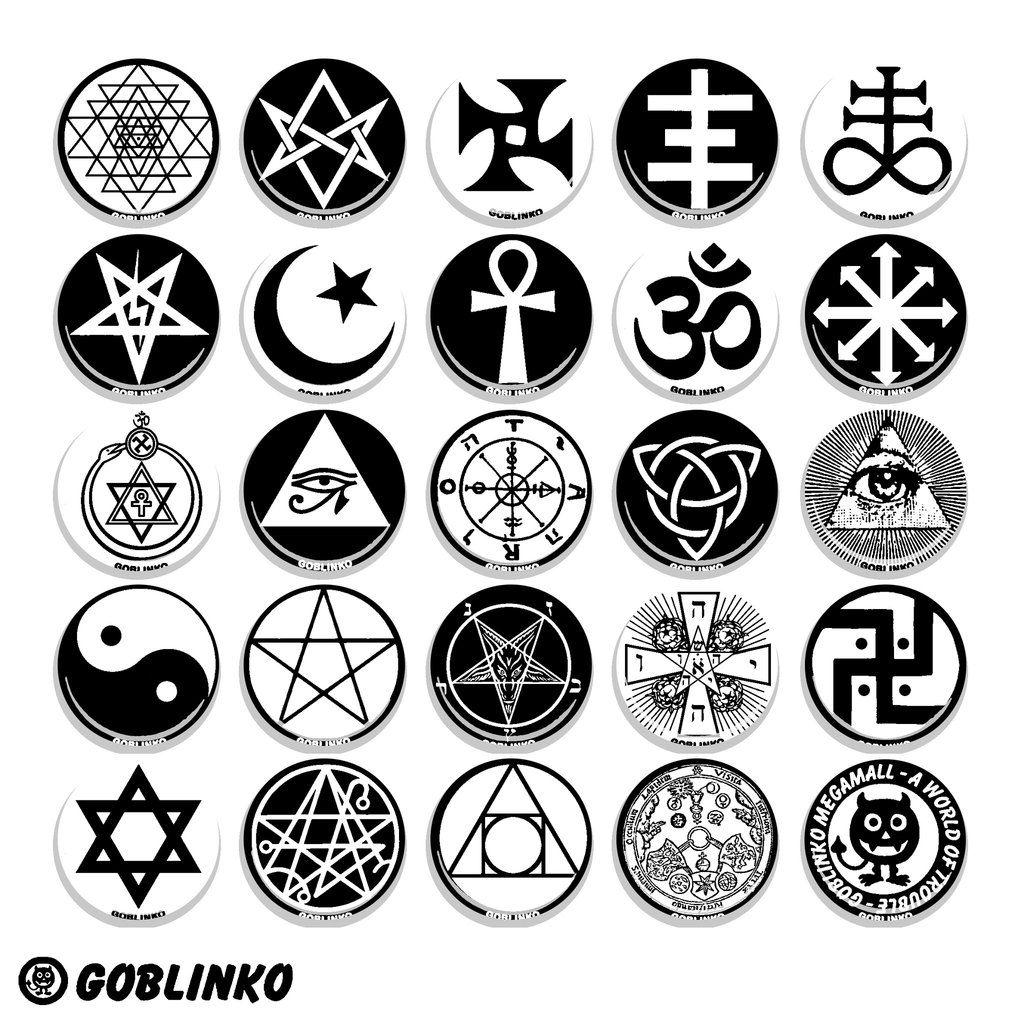 Occult Logo - 1.25 Goblinko Buttons Symbols