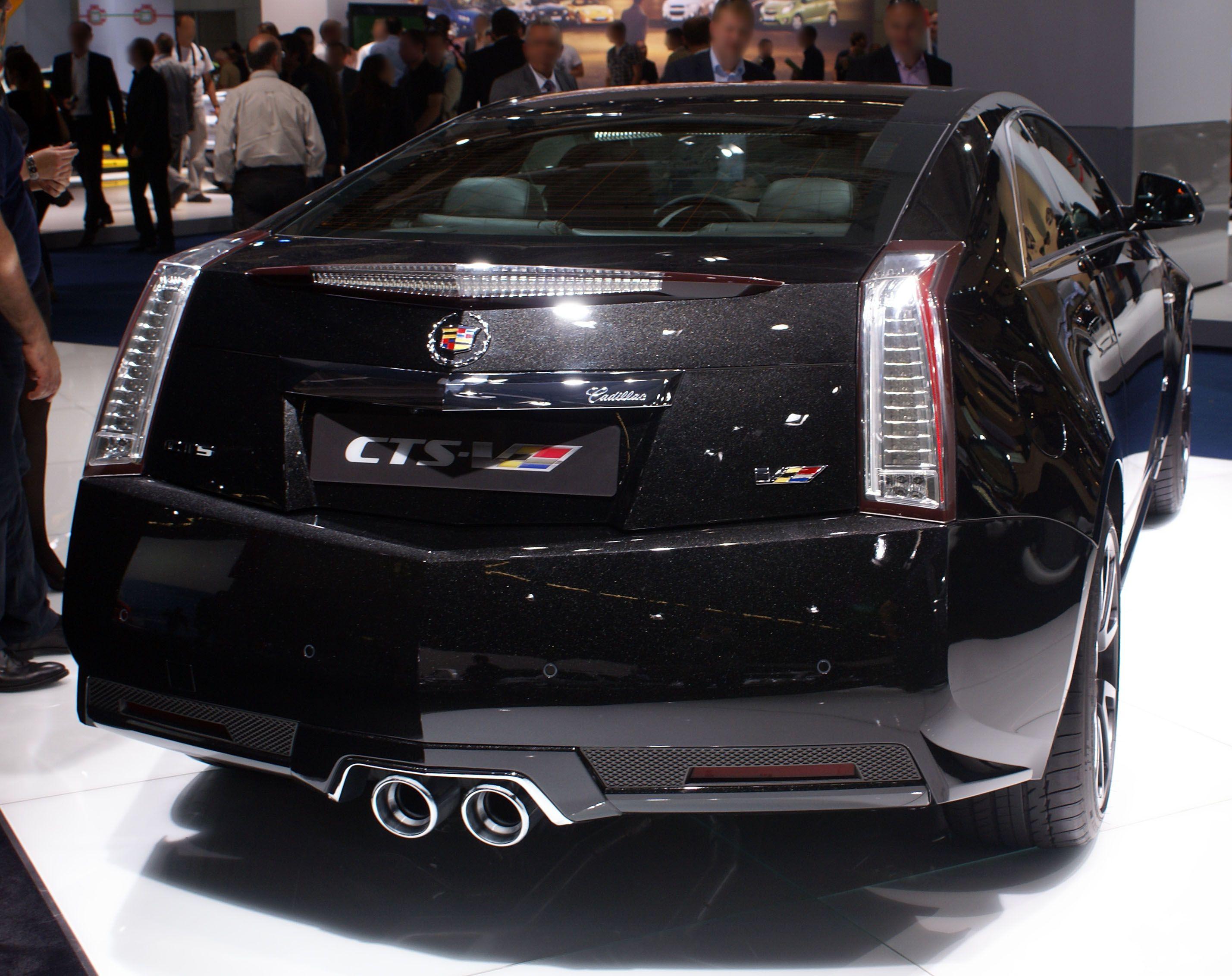 Black Cadillac V Logo - File:Black Cadillac CTS-V Coupe rr IAA 2011.JPG - Wikimedia Commons