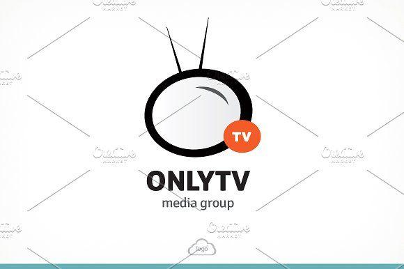 TV Circle Logo - Only TV Logo Template Logo Templates Creative Market