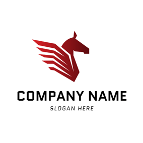 Red Pegasus Logo - Free Pegasus Logo Designs | DesignEvo Logo Maker