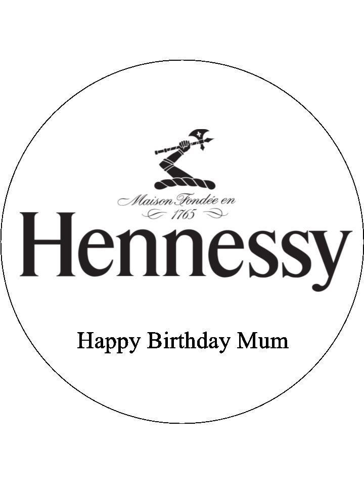 Hennesy Logo - Hennessy Logo Edible Icing Cake Topper – the caker online