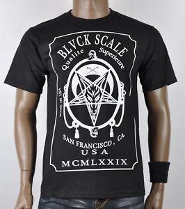 Occult Logo - Black Scale Occult Goat Head Baphomet Logo T-Shirt Halloween | eBay
