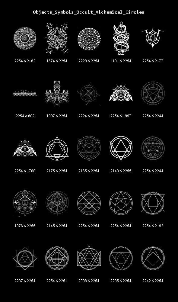 Occult Logo - Objects Symbols Occult Alchemical Circles 3D Model in Decals 3DExport