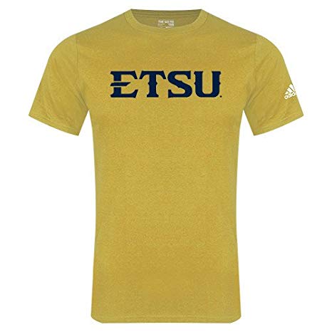 Gold Adidas Logo - Amazon.com : ETSU Adidas Gold Logo T Shirt 'ETSU' : Sports & Outdoors