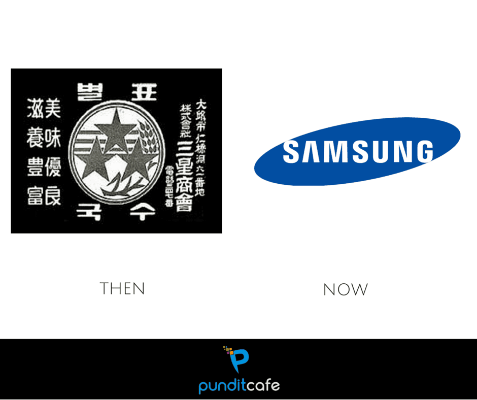 Samsung First Logo - Old Logos of Famous Companies: Logos Now & Then | Pundit Cafe