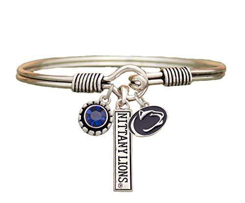 Rectangle with Silver Lion Logo - Amazon.com: Penn State Nittany Lions 3 Charm Blue Crystal Silver ...