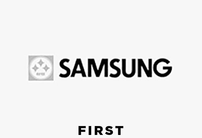 Samsung First Logo - Famous Brands And Their Logos And Now