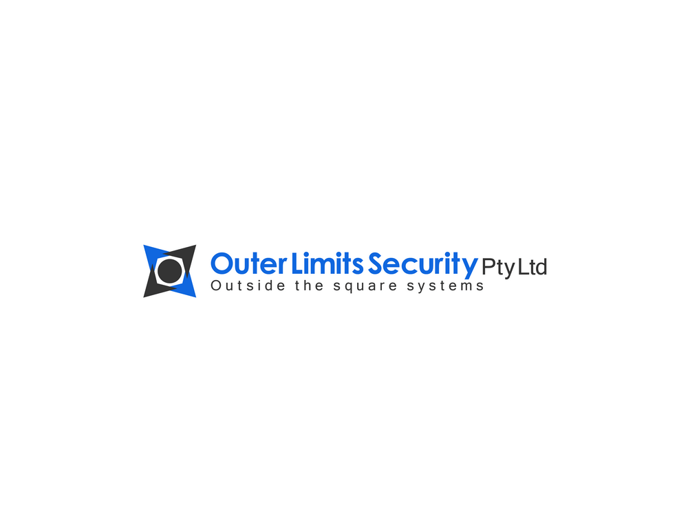 White Lion with Blue Square Logo - Security Logo Design for Outside the square systems