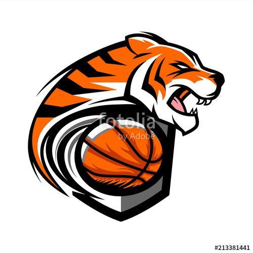 Tiger Basketball Logo - Tiger Basketball Team Logo Stock Image And Royalty Free Vector