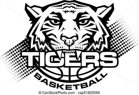 Tiger Basketball Logo - Vector - tigers basketball - stock illustration, royalty free ...