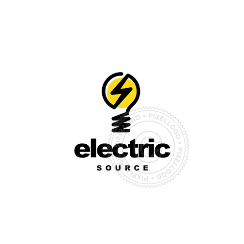 Cool Light Logo - Electric Source - Cool light bulb | Pixellogo