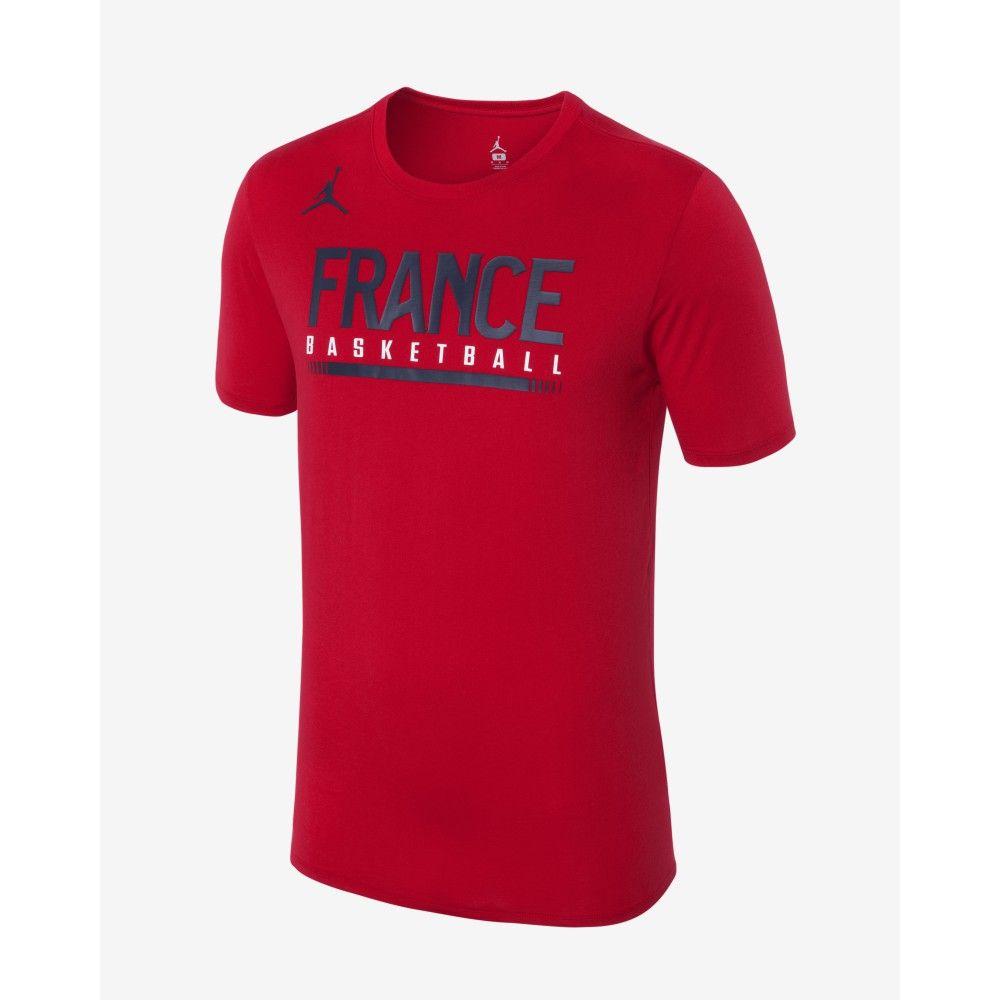 N Jordan Logo - T-Shirt Jordan Equipe de France FFBB Logo Rouge - Basket4Ballers