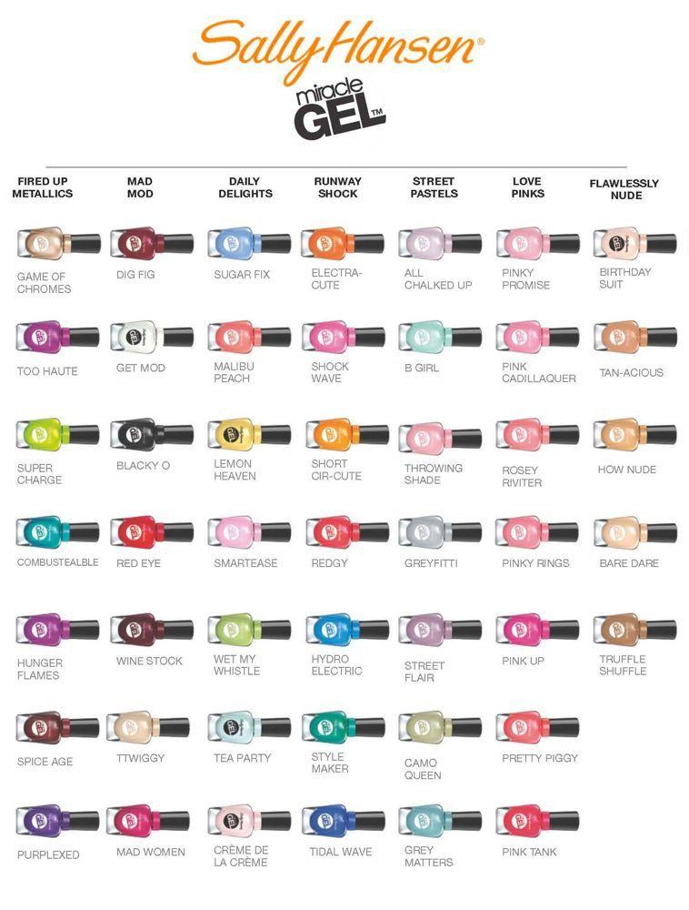 The Sally Hansen Logo - SALLY HANSEN MIRACLE GEL SWATCHES: OH YES INDEED, ALL 47 SHADES