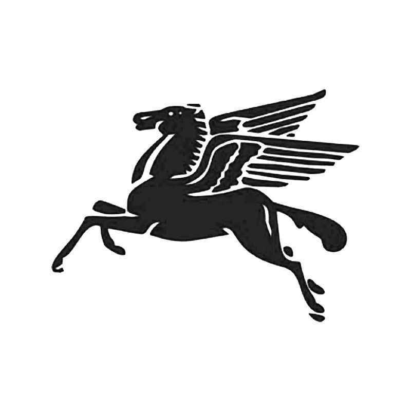 Pegasus Logo - Mobil Pegasus Logo 3 Vinyl Sticker