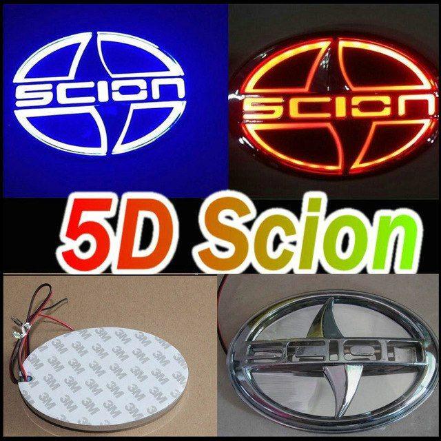 Scion Car Logo - 5D rear brake lamp led car logo light for Scion car badge ghost