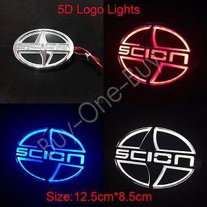 Scion Car Logo - 5D Car Logo Light Case For Scion 12.5*8.5cm Car Decoration Red Badge ...