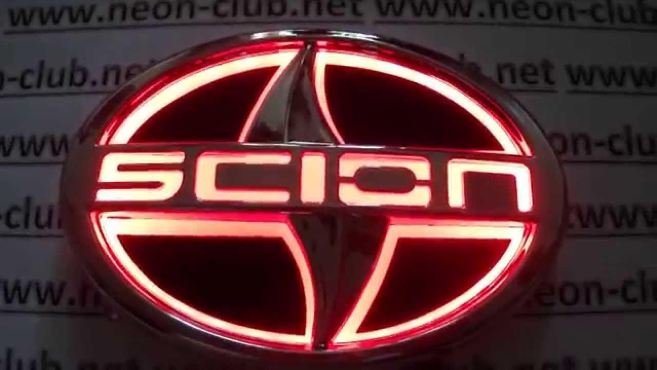Scion tC Logo - Car Badge 5D emblem light Scion car badge, logo sticker 5D - RED ...