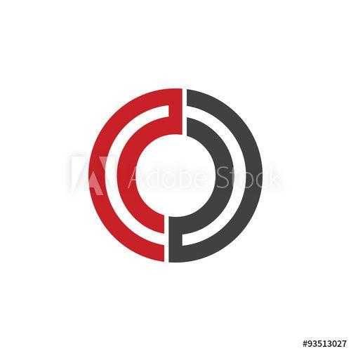 Companies with a Red O Logo - O initial circle company or OO red logo this stock vector