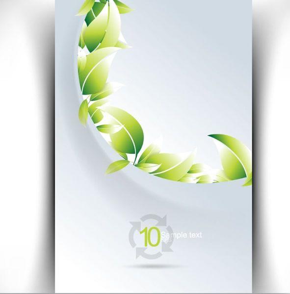 Elegant Green Leaf Logo - Elegant Green Leaf Background-vector Background-free Vector Free ...