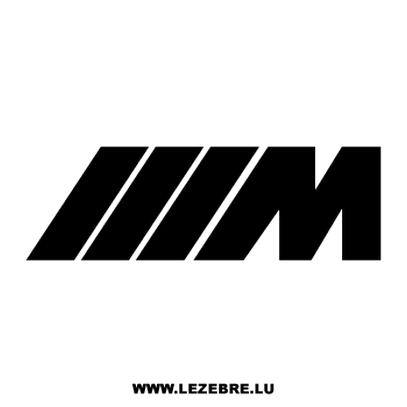 White BMW M Logo - BMW M Series Decal 3