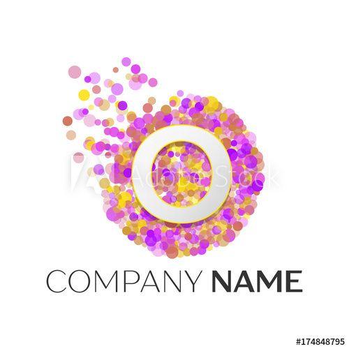 Companies with a Red O Logo - Realistic Letter O logo with red, purle, yellow particles and bubble ...