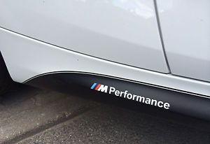 White BMW M Logo - 2x BMW M Performance side skirt White decal sticker logo F20 F30 E60 ...