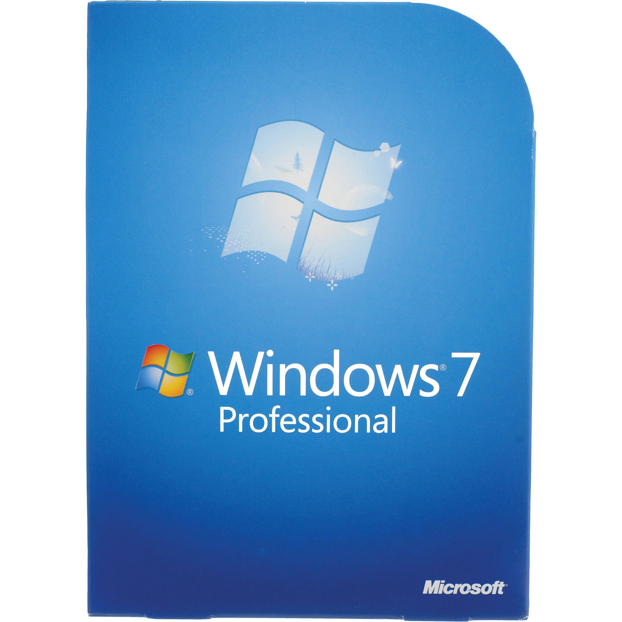 Windows 7 Professional Logo - Microsoft Windows 7 Professional (32- or 64-Bit) FQC-00129 B&H